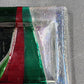 Gaya Studio Art Glass Square Dish Plate Red Green Clear Fused Modern Mid Century
