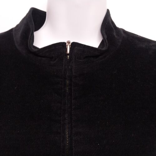 Eddie Bauer Black Velour Women’s Jacket Size XXL Long Sleeve with Pockets