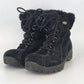 Earth Spirit Black Suede Lace Up Ankle Boots Womens Size 8 Winter