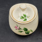 Porcelain China Creamer Sugar Bowl Set Pink Rose White China Floral Vintage USA