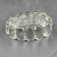 2 Princess House 438 Crystal Utensil Holders Buffet Server Spoon Fork Rests
