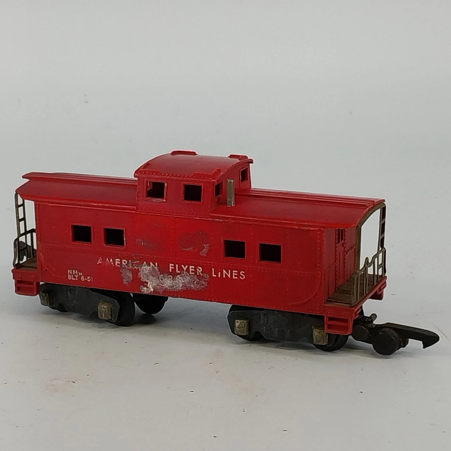 American Flyer Lines S Gauge Caboose Train 638 Red A. C. Gilbert 1950s Vintage