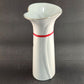 Ribbon and Holly Flower Vase with Leaves and Red Berries and a Red Bow 11½" H