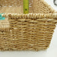 Seagrass Handwoven Storage Basket w/ Handles 18" Rectangular Metal Frame Medium