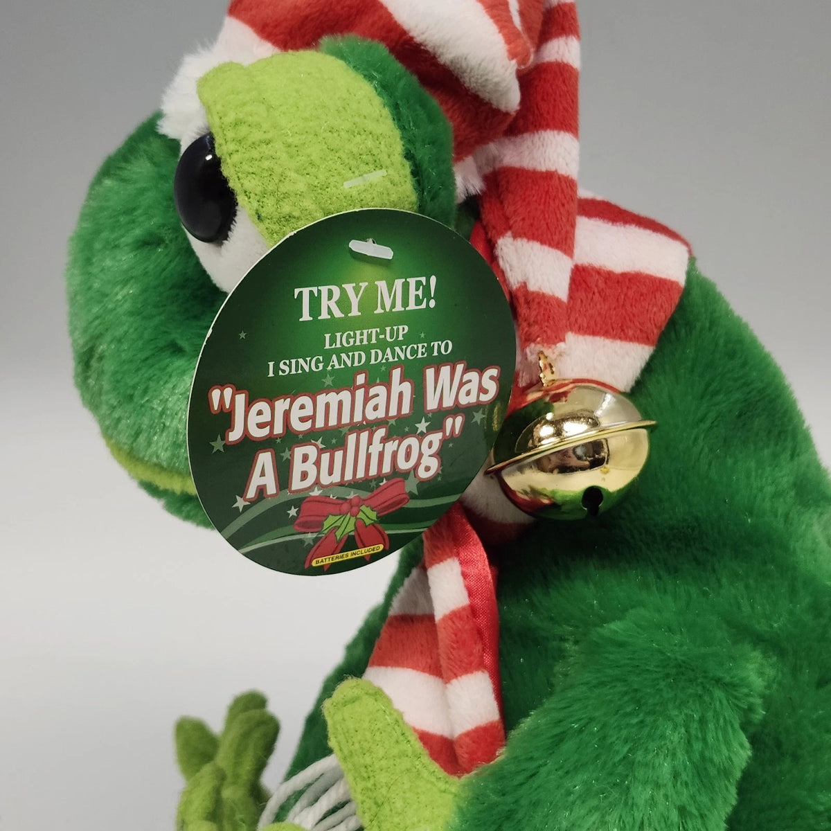 Dan Dee Christmas Frog Plush Singing Animated Friends Light Up Hat Scarf w Tags