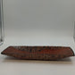 South African Hand Carved Wood Serving Bowl Tray Painted Zebra Pattern 15" x 6"