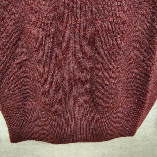 Geoffrey Beene XL Maroon Sweater Polo Shirt Men’s Long Sleeve Acrylic Collar
