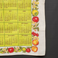 1983 Linen Kitchen Towel Calendar Fruit Basket and Border Vintage 24" L x 16" W