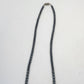 Black Beaded Necklace Blue Arrowhead Pendant 11.5" Southwestern Style Jewelry