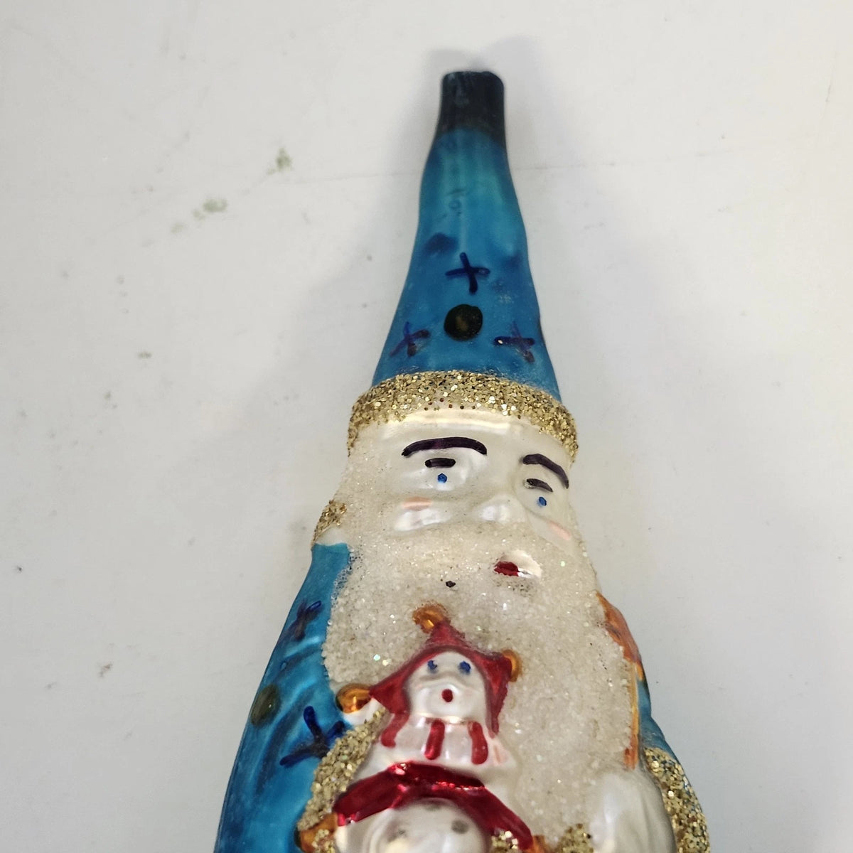 Northlight Blue Santa Snowman Glass Christmas Ornament 4.75" Holiday Decor