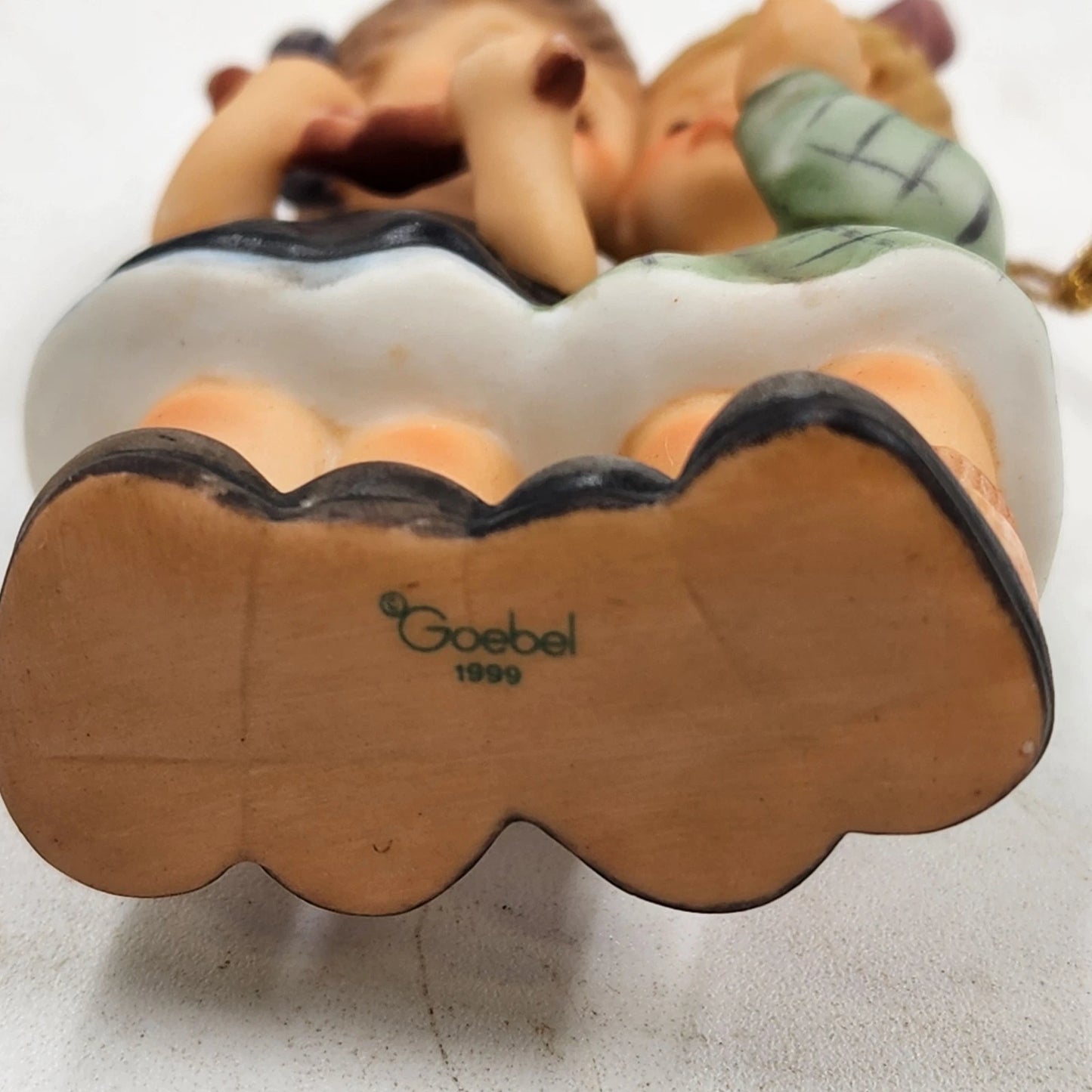 Berta Hummel CHRISTMAS WHISPERS Holiday Ornament Goebel Porcelain Girls