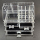 Sodynee 2 Piece Makeup Cosmetic Clear Organizer Storage Drawers 9½" x 5¾" x 7¼"