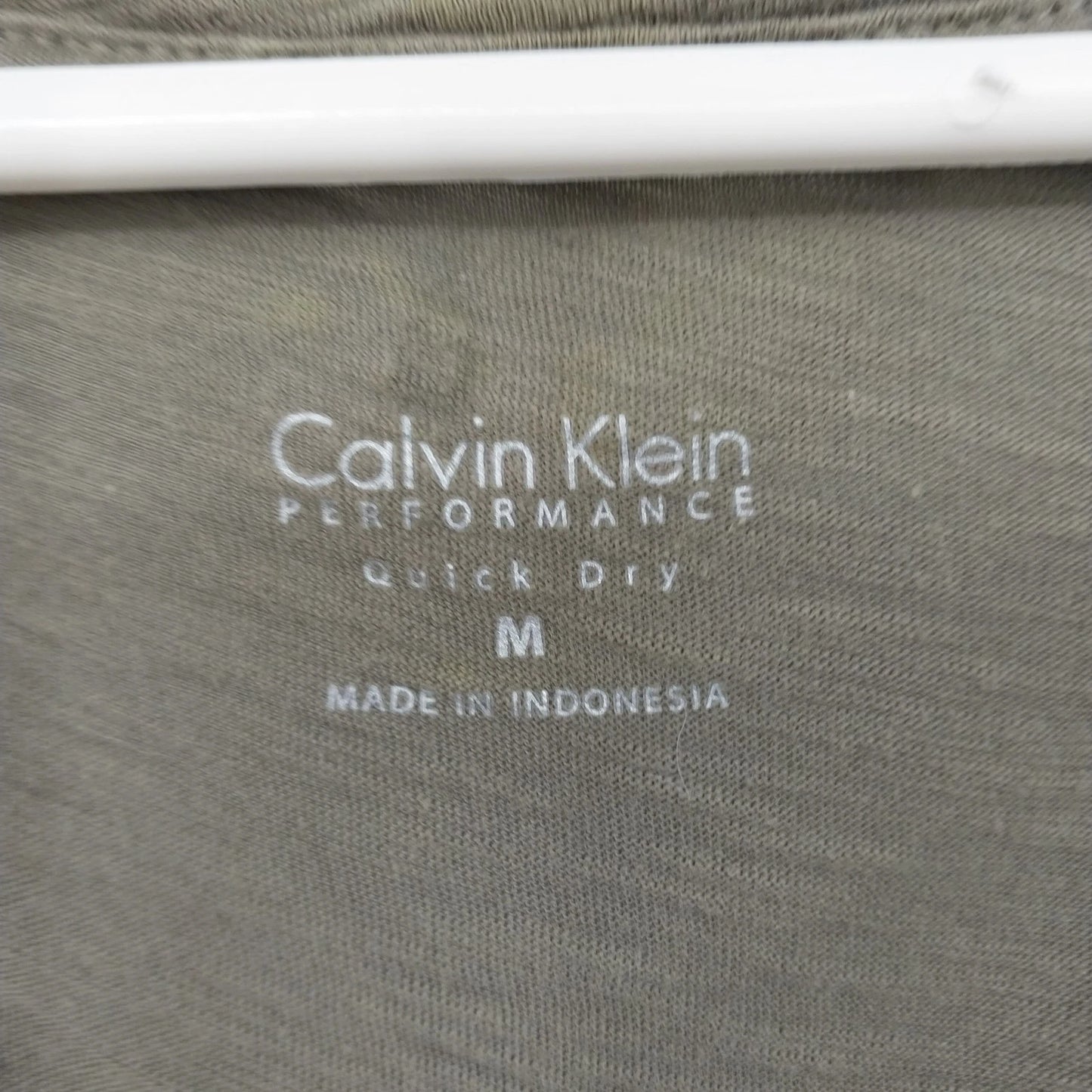 Calvin Klein Performance Quick Dry Rhinestone V-Neck T-Shirt Women's Medium