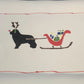 Prairie Dog Pottery Newfoundland Reindeer Sleigh Christmas Platter 14.5"