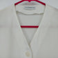 Liz Claiborne White Sheer Button Front Blouse Women's Small Short Sleeve Top