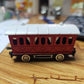 Majorette ECG Train Car Passenger Coach Red 1.87 Scale France 2.75" Vintage
