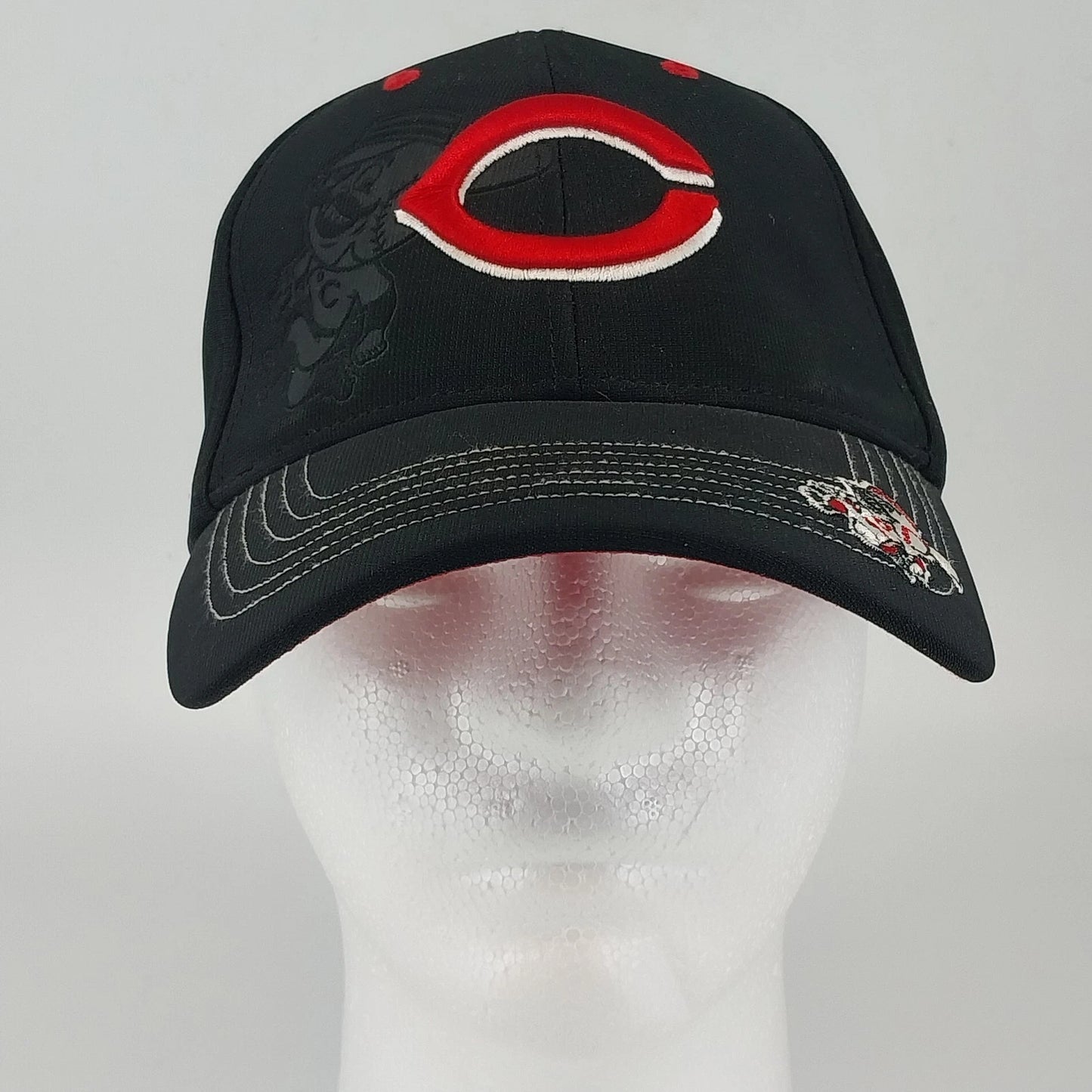 Cincinnati Reds Mr Redlegs Hat Black Adjustable MLB Fan Favorite Cap Adjustable