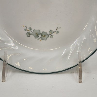 Corelle Callaway Floral Green Ivy Salad Plate Corning Ware Swirl Edge 7.25" USA