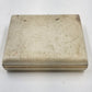 Jewelry Box Earring Organizer Cream Fabric Blue Velvet Lined Mirror 3.75"