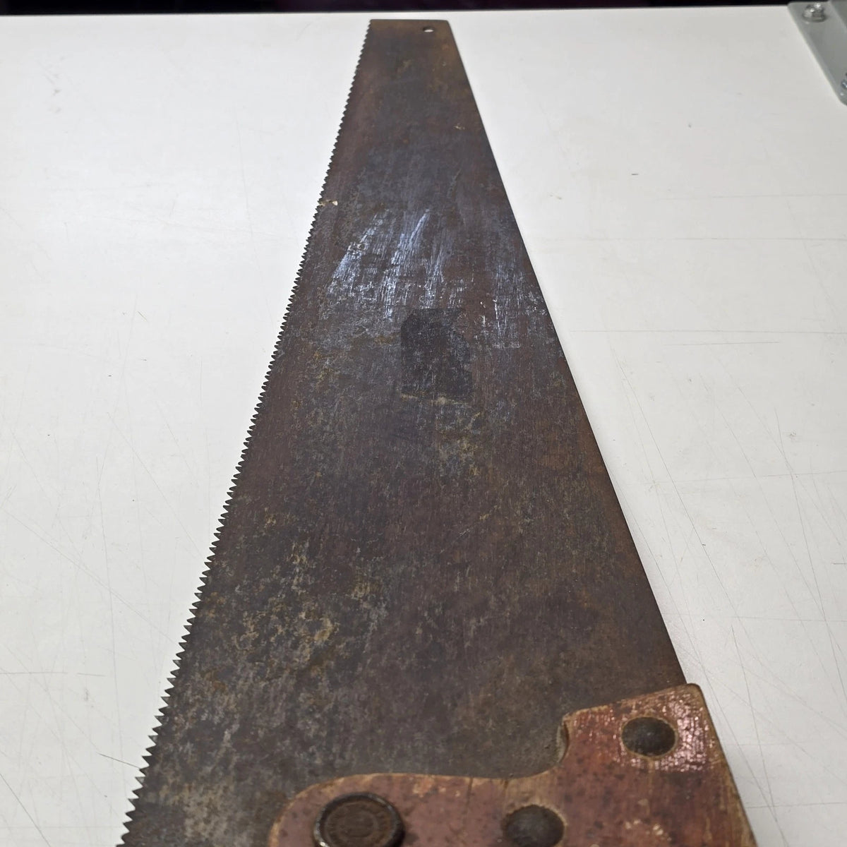 Warranted Superior 26" Crosscut Hand Saw Eagle Medallion Wood Handle Vintage
