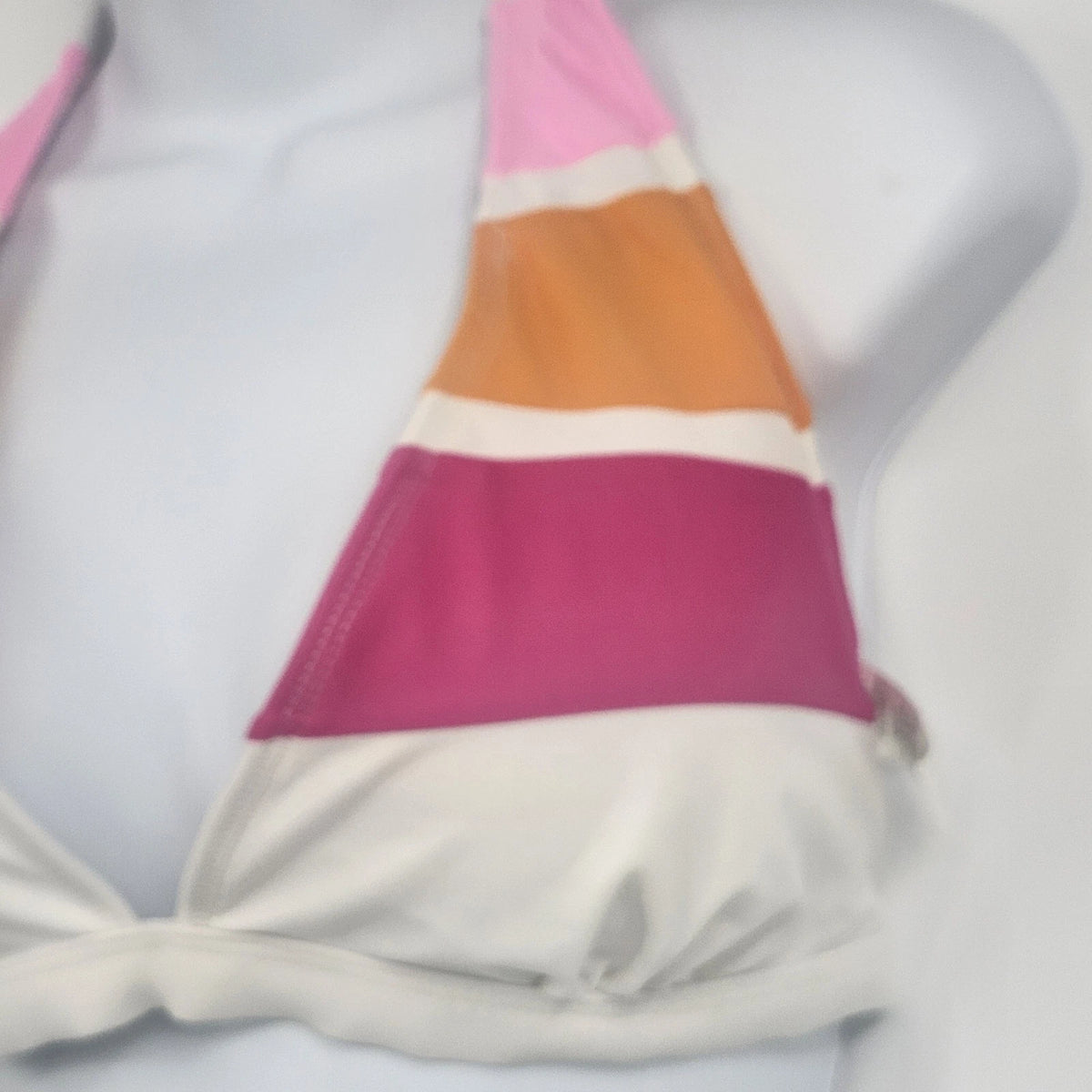 No Boundaries Bikini Top Women's 15/17 XL Fuchsia Pink Orange Halter Swimwear
