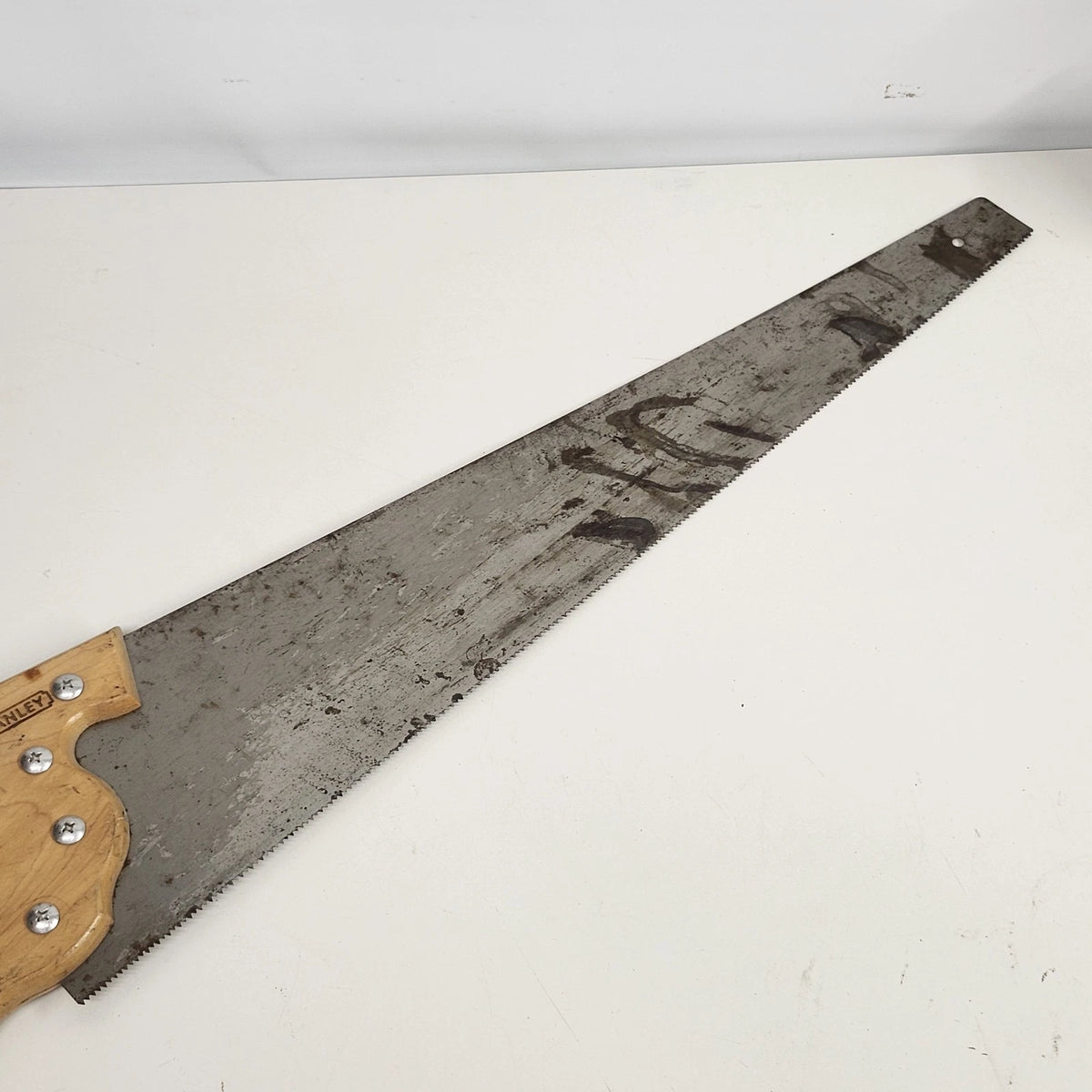 Stanley 26" Crosscut Hand Saw Wood Handle Vintage Made in USA Carpenter Tool