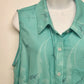 Catherines Turquoise Paisley Beach Swim Cover Up Tunic Open Front Size 0X China