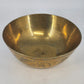 Chinese Solid Brass Engraved Bowl Dragon Phoenix Design 10"x4" MCM Vintage
