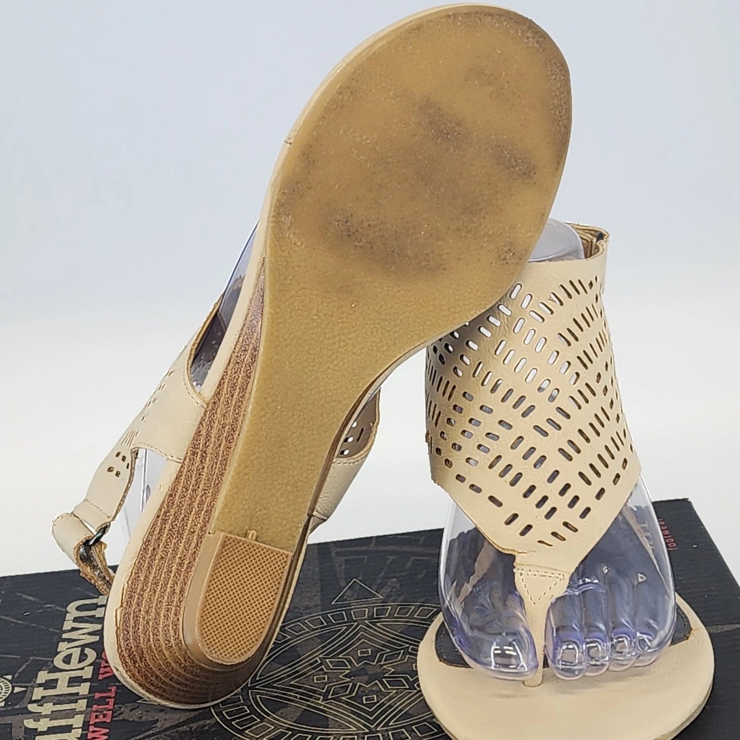 Ruff Hewn Floyd Caged Gladiator Sandals Off White Women 8