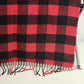 Oversized Tartan Scarf Shawl Red Black Plaid Large Buffalo Check Wrap 78"x27"