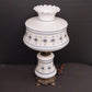 Quoizel Abigail Adams Blue Floral Milk Glass 3 Way Gone With The Wind Lamp Vtg