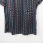 Talbots Petites Geometric Zigzag Blouse Womens 6P Multicolor Top