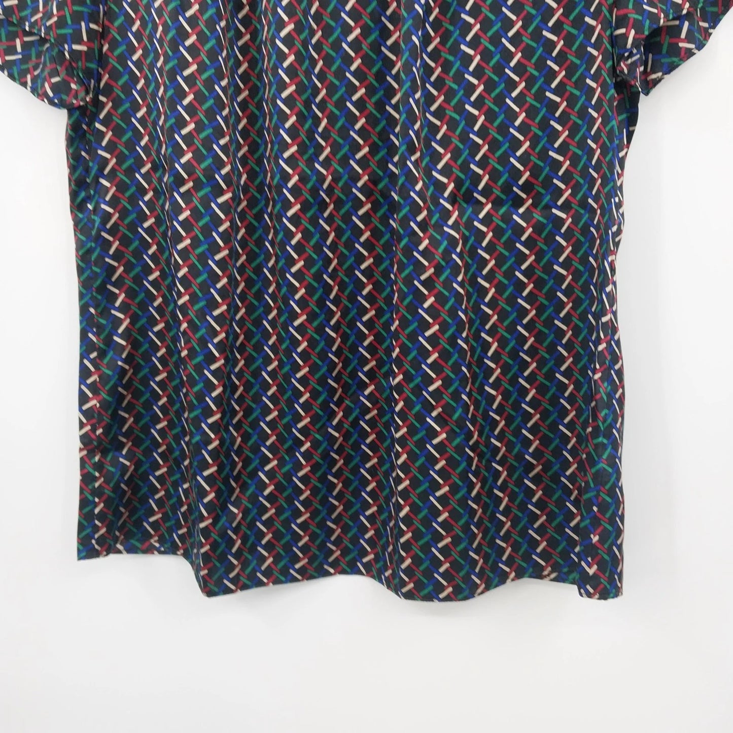 Talbots Petites Geometric Zigzag Blouse Womens 6P Multicolor Top
