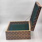 Thuya Moroccan Wood Large Jewelry Box – Handmade 17” Brick Design with Starburst Inlay Lid – Green Felt Lined – Artisan Keepsake Storage Chest