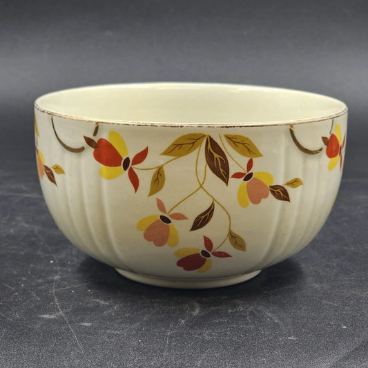 Autumn Leaf Radiance Serving Bowl 1 Quart Hall's Superior for Jewel Tea MCM Vtg