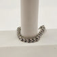 Silver Tone Faceted Crystal Clear Rhinestone Tennis Bracelet Vintage 6"