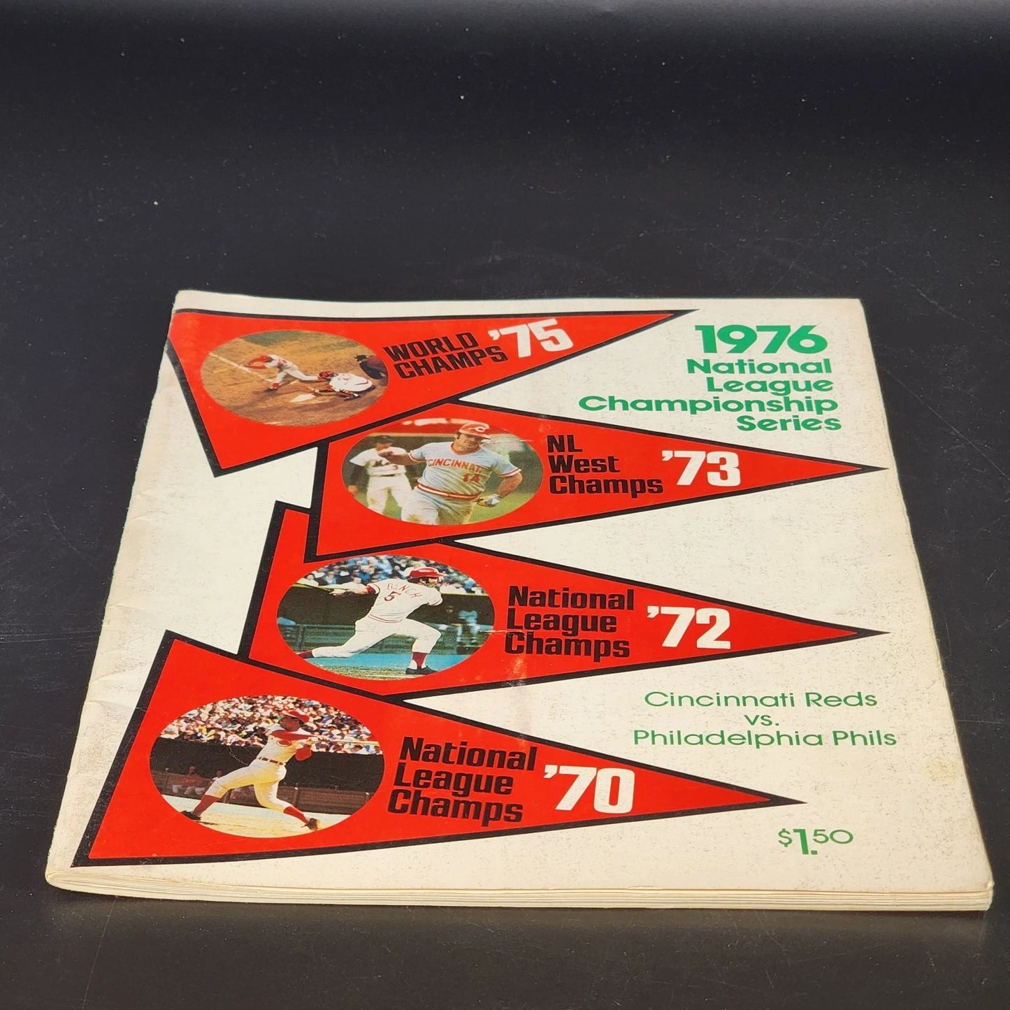 1976 NL Championship Series Program Cincinnati Reds vs Philadelphia Phillies MLB