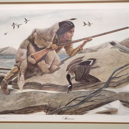 John A. Ruthven SHA-WNEE Signed Limited Edition Framed Lithograph Wildlife Art