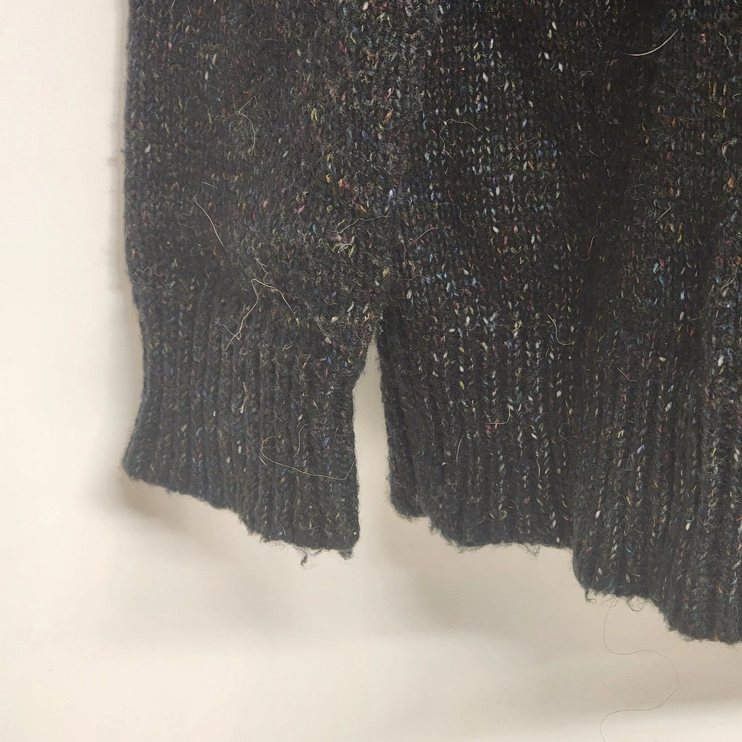 Studio Works Womens Large Knit Sweater Jacket Black Cowl Neck