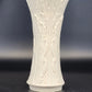 Lenox Woodland Vase White Porcelain Embossed Leaf Design 8.5" Ruffled Edge USA