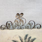 Tropical Palm Tree Drawing Print With Metal Scroll Trim Wall Decor