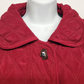 Gallery Women's Red Quilt Jacket Eyelet Closure Side Pocket 1X Long Sleeve China
