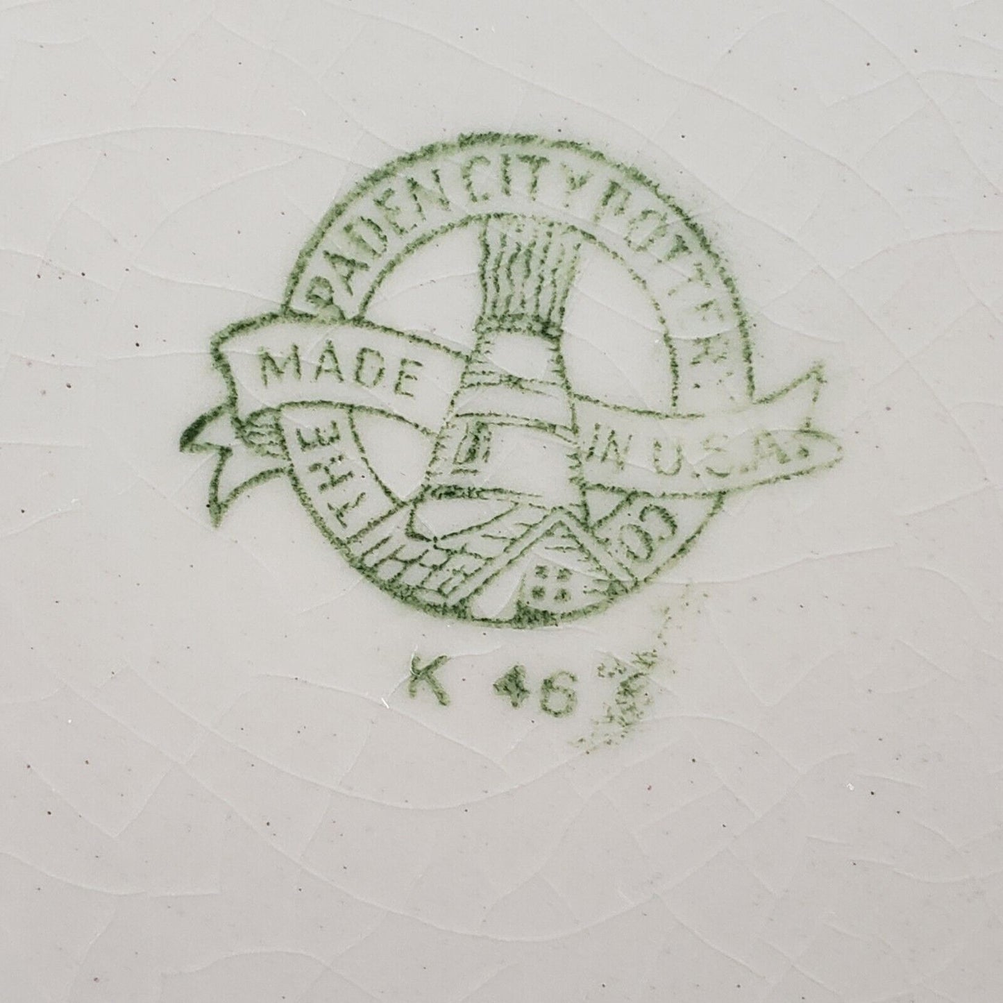 Paden City Pottery Marlene Lace Pattern 10" Dinner Plate Vintage Crazed