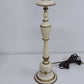 Colonial Toleware Table Lamp Cream Metal Shade French Country 30" Vintage 1960s