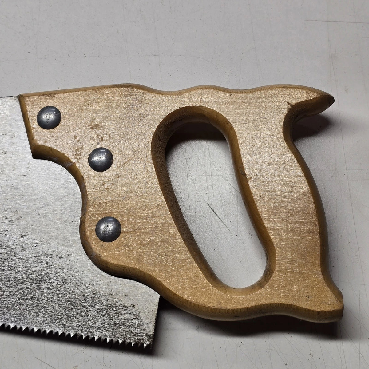 Unbranded 26" Crosscut Hand Saw Blonde Wood Handle Carpenter Tool Vintage