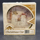 Feldstein Snowman Family Christmas Wall Clock 8" Plays 12 Carols Light Sensor