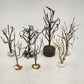 7 pc Christmas Village Trees Lot White Frosted & Bare Branch 5" Lemax Dept 56