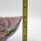 Pink Porcelain Footed Bowl Birds Nest Blue Flowers Gold Trim 6.25" Kitchen