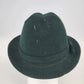 Amalgamated Knit Bowler Women’s Hat Green Wool Fedora Style with Hatpin One Size