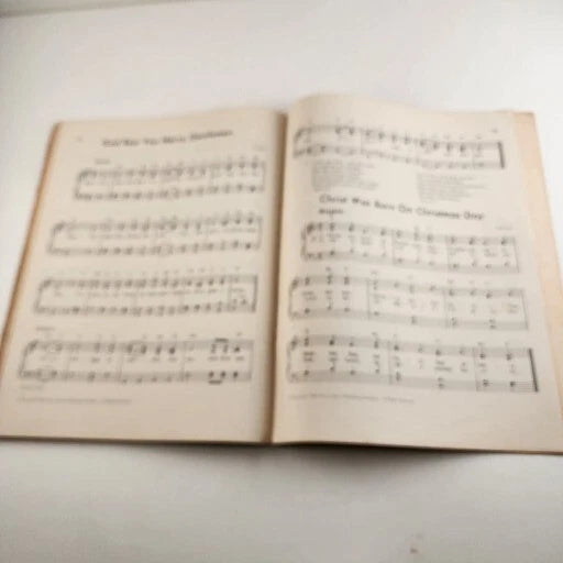 Christmas Sing Along Book for Carolers 9" x 12" Party Church Song Fest Vintage